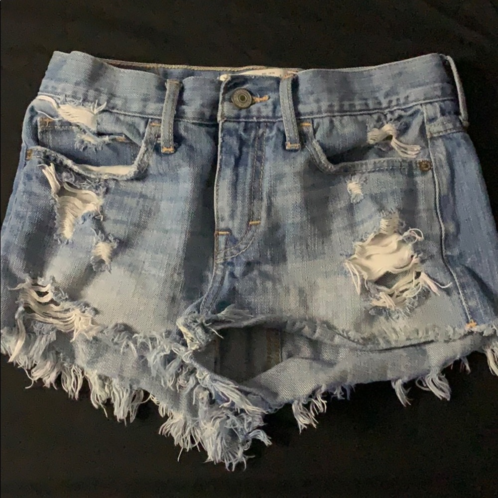 Distressed Denim Shorts